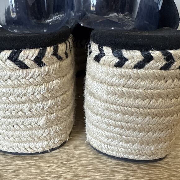 Women's Shoes TOMS LAILA MULE Platform Dress Sandals BLACK SUEDE Size 8.5W - Picture 8 of 11